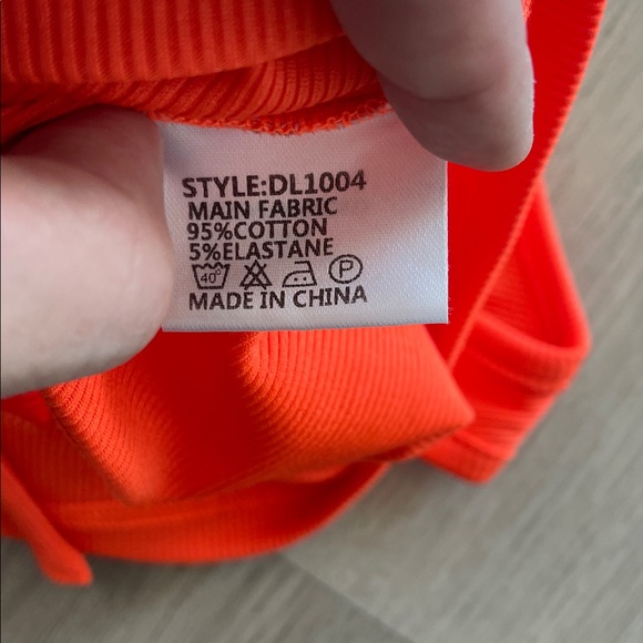 BY DLYN Orange Ruched Crop Top - Picture 4 of 5